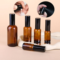 Bouteilles en verre ambré de haute qualité pour parfum, 10ml, 15ml, 20ml, 30ml, 50ml, 100ml, avec vaporisateur fin, échantillon pour cosmétiques, fourniture directe usine