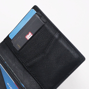 Porte-cartes d'<span class=keywords><strong>identité</strong></span> de crédit de luxe pour hommes Porte-monnaie Slim Saffiano Porte-cartes en cuir véritable Portefeuille - Product Image 2