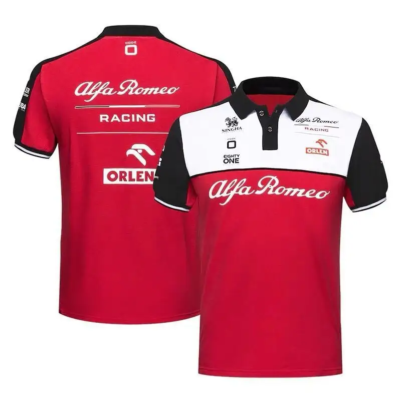 Wholesale customized design for men's automotive shirts racing team pure cotton Polo shirts