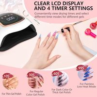 Nouvelle arrivée, lampe à ongles LED UV 300w Pro Cure Dual Light Sun, sécheuse à gel, lampe UV puissante avec écran tactile LCD pour salon