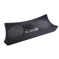 Caisson de basses fortes pour voiture, enceinte de haut-parleur à double caisson de basses actif de 10 pouces, boîte de haut-parleurs à double chargement pour voiture