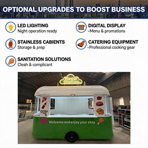 AURON 8 Sqm Food Truck Capsule Modern Style Stainless Steel Frame 2-4 <b>Wheel</b> Built-In Power Outdoor Use Food Trailer Street Cater - Product Image 3