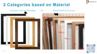 Cadre photo en bois magnétique Mixtiles avec façade en verre et passe-partout pour un montage mural facile Déco/Affiche/Certificat