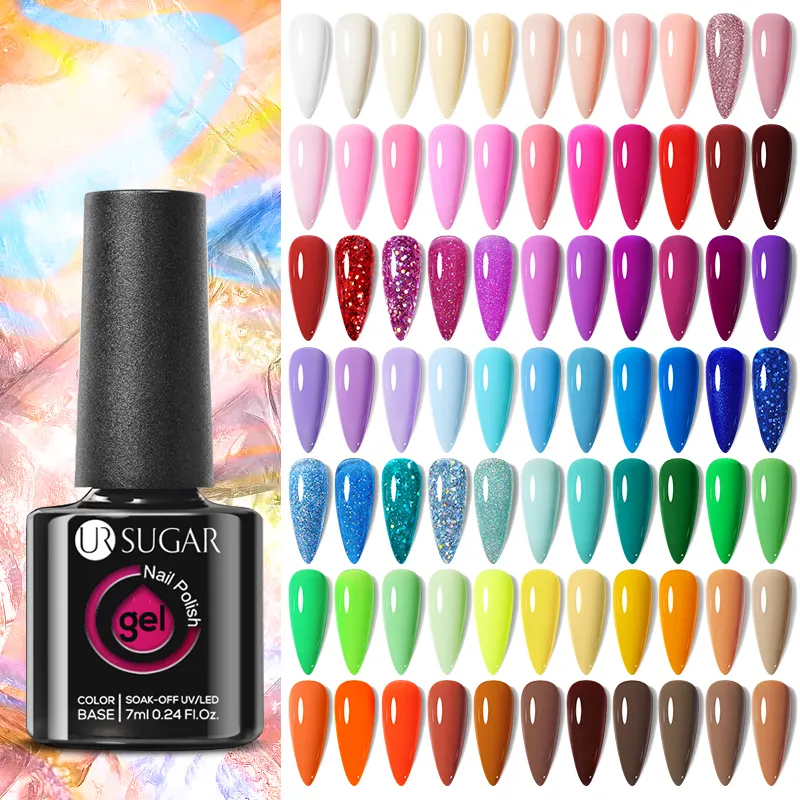 UR SUGAR-esmalte de Gel con purpurina pura, resina Natural, sin olor, UV/LED, 140 colores, Gel de uñas semipermanente