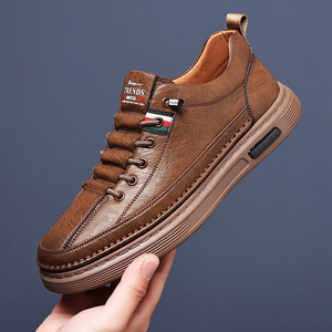 Chaussures de conduite formelles classiques <span class=keywords><strong>pour</strong></span> hommes en cuir véritable, à enfiler, avec logo personnalisé, antistatiques, semelle souple, tendance, collection 2026, vente chaude - Product Image 4