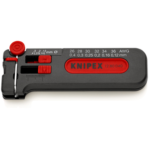 Mini-dénudeur de fils Knipex 0,12-0,4 mm 26-36 AWG, outil de précision pour câblage électrique - Product Image 1