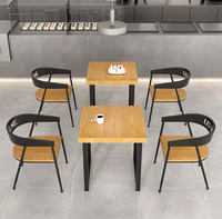 Table à manger rectangulaire convertible avec plateau en bois naturel et pieds en métal en forme de U double, style moderne pour hôtel, salon, bureau à domicile