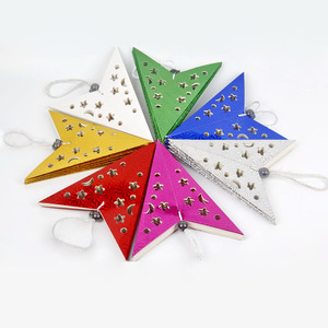 Décoration <span class=keywords><strong>de</strong></span> Noël en papier laser, étoiles à cinq branches, pour festivals, centres commerciaux, bars, maternelles, maisons, plafonds, tridimensionnel - Product Image 2