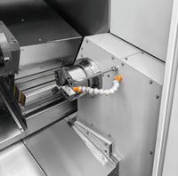 Tour CNC Fanuc à banc incliné, double broche, centre de tournage 3 axes, automatique, pour usinage de métaux de moyenne intensité