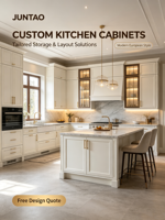 Lemari Dapur & Pintu Lemari Kayu Solid Oak Modern Buatan Khusus Kustomisasi Seluruh Rumah Lemari Dasar