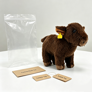 Peluche <span class=keywords><strong>Mucca</strong></span> Personalizzato con Peso, 2,3 kg, Giocattolo Rilassante da Abbraccio, Marrone, Cartone Animato, per Bambini, Compagno <span class=keywords><strong>di</strong></span> Consolazione - Product Image 5