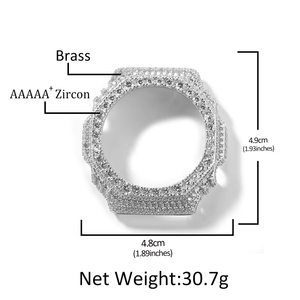 Accesorios de Lujo para Relojes, Caja de <span class=keywords><strong>Reloj</strong></span> Chapada en Oro de 18K con Diamantes Moissanite VVS1, Estilo Iced Out Buss Down, para Relojes <span class=keywords><strong>Casio</strong></span> GA2100 - Product Image 2