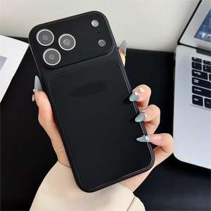 Coque de téléphone antichoc en verre macaron couleur unie, découpes précises, couverture intégrale, compatible iPhone 17 Pro Max - Product Image 4