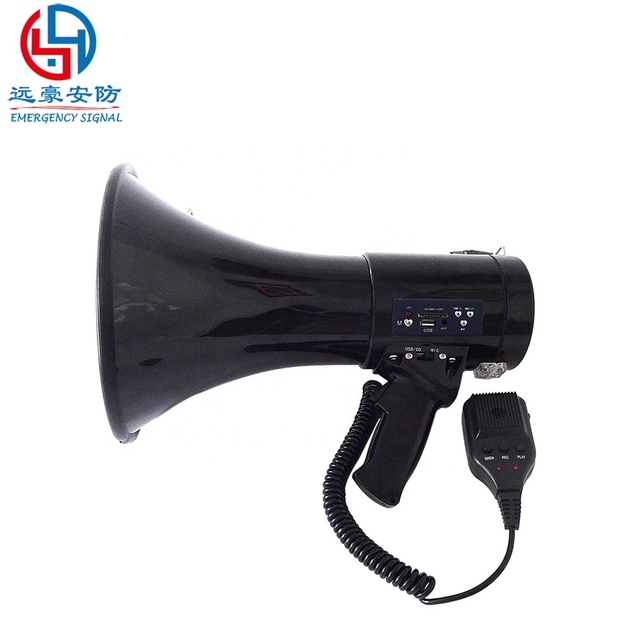 ABS Outdoor High Power Rechargeable Megaphone 50W Megaphone Battery Rechargeable Recording Megaphone with SD Card/USB/AUX Port