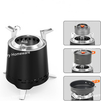 Mini foyer portable pour le camping et la cuisine en plein air, poêle à bois sans fumée, Ronry DR-E2507, revêtement en poudre