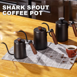 Cafetera de goteo de acero inoxidable 304 con revestimiento de Teflón, con graduaciones, para uso doméstico y comercial, tipo nariz de tiburón - Product Image 2