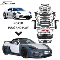 Kit carrosserie en ABS PP pour modification automobile Porsche Boxster Cayman 981 981C 2012-2016, mise à niveau vers 982 GT4 718 2023