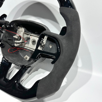 Volant sport en fibre de carbone noir brillant avec LED pour Dodge Challenger Charger RT Durango SRT, personnalisable