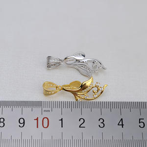 Pendentif en argent S925 fait main avec perle baroque, collier de perles irrégulières tendance, composant de bijoux vide pour femme 1404 - Product Image 3