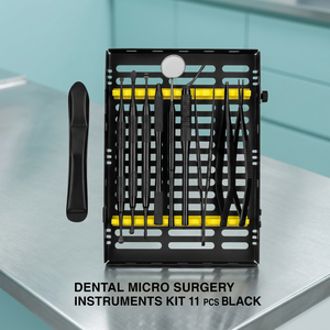 Kit d'instruments de microchirurgie dentaire 11 pièces noir OEM Manuel Power XELTECH SURGICAL XS-ATF-01 - Product Image 2