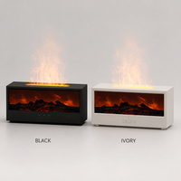 Diffuseur d'arômes ODIS 3D avec effet de flamme réaliste, 150 ml, humidificateur d'huiles essentielles portable, lumière de nuit USB pour bureau