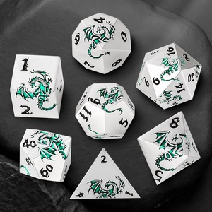 Bolsa de Dados Metálica Poliédrica Personalizada para D&D, Bandeja para Dados de Dragón, Juego de Dados Metálicos Sólidos para D&D, Dungeon & Adventure - Product Image 1