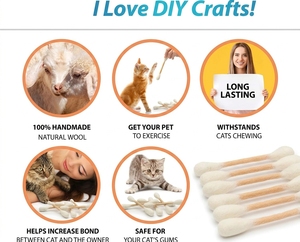 Jouets pour chats, lot de 6 |   Jouet à mâcher durable au design mignon |   Herbe à chat biologique pour soulager l'anxiété et favoriser <span class=keywords><strong>la</strong></span> digestion |   Idée cadeau - Product Image 2