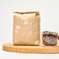 Sachet Doypack en Papier Kraft Recyclable Thermoscellable pour Grains de Café, Noix, Thé et Céréales de Petit-Déjeuner