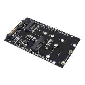 M.2 NGFF Msata SSD To SATA 3.0 2.5 Adapter M2 PCI SSD Converter Riser Card PC Laptop Add On Card up to 6Gps