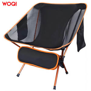 Silla de Playa Plegable Portátil para Exteriores Woqi, Silla de Camping Ligera de Color Naranja Rellena de Espuma - Product Image 1