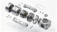 Pièces de préhenseur robotique CNC personnalisées, corps de préhenseur à forte force de serrage pour changeur d'outils à effet fin