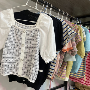 Suéter <span class=keywords><strong>de</strong></span> invierno <span class=keywords><strong>de</strong></span> manga corta para <span class=keywords><strong>mujer</strong></span> coreana, ropa usada, gran oferta <span class=keywords><strong>en</strong></span> Tailandia, pantalones cortos <span class=keywords><strong>de</strong></span> punto - Product Image 2