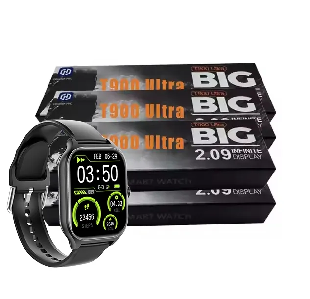T900 Ultra UK8 Square TFT Smart Watch Android Unisex Sport BT Calling Answer Calls Fitness Tracker Sleep Tracker IP67 Alloy Case