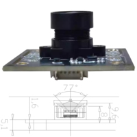 Module de caméra OEM OV9732 720P 100 degrés 1MP 1280x720 USB sans pilote mise au point manuelle avec câble de 2 mètres pour WinXP/7/8/10