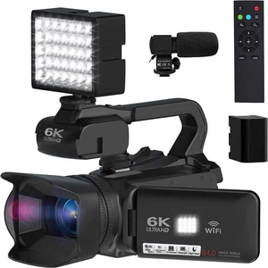 Caméra de vlogging professionnelle pour débutants 6K 64MP avec écran tactile 4,0 pouces, zoom 18x, time-lapse et ralenti, caméra numérique infrarouge pour la vision nocturne - Product Image 3