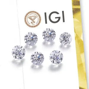 전문 제조 업체 사용자 정의 IGI 인증서 0.3-2ct 다이아몬드 VS1 랩 성장 다이아몬드 인공 다이아몬드 거친 다이아몬드