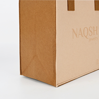 Sac fourre-tout pliable en feutre épais, personnalisé avec logo imprimé, écologique, recyclable, réutilisable, pour le shopping, les boutiques et les cadeaux