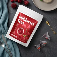 Teh Herbal Hibiscus, Teh Alami untuk Kesehatan Jantung, Mendukung Kadar Tekanan Darah & Detoksifikasi, OEM/ODM Tersedia