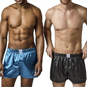 PATON <b>Satin</b> Silky Knitted Sexy <b>Men's</b> Exotic High-Rise Quick Dry Breathable <b>Underwear</b> Boxer Shorts - Product Image 4