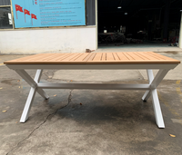 Table d'extension extensible en aluminium pour jardin, système Butterfly