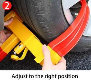 Serrure de pince de roue de voiture robuste conception <span class=keywords><strong>antivol</strong></span> réglable serrure de roue de voiture serrure <span class=keywords><strong>antivol</strong></span> <span class=keywords><strong>pour</strong></span> remorque - Product Image 3