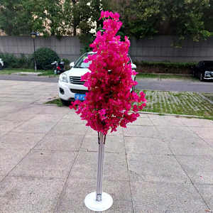 EG-WD99-1 fiori rosa bouganville artificiali albero seta in fibra di vetro finta bouganville con fiori rosa realistici - Product Image 3