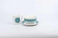 Ensembles de petit-déjeuner ensembles d'assiettes en céramique à logo personnalisé vaisselle assiettes cassables