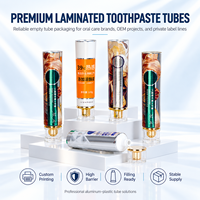 Tubes de dentifrice laminés en aluminium et plastique, emballage vide, impression UV personnalisée, bouchon à vis 12,7-35 mm, soins bucco-dentaires