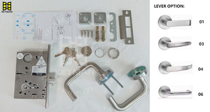 Cylindre de serrure de porte à mortaise KEYMAN, norme américaine, qualité ANSI 1, type sectionnel, finition en acier inoxydable, clé durable - Product Image 5