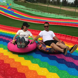 Tùy Chỉnh Ngoài Trời Nhựa Đầy Màu Sắc Vui Chơi Giải Trí Công Viên Thách Thức Phiêu Lưu Kid Của Chơi Rides Trò Chơi Dành Cho Người Lớn Khô Tuyết Cầu Vồng Trượt - Product Image 2