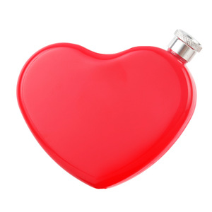 Gourde à <span class=keywords><strong>whisky</strong></span> en acier inoxydable 304 en forme de cœur, pour homme et femme, 5 onces, rouge, portable, <span class=keywords><strong>petite</strong></span> et plate, pour l'extérieur - Product Image 5