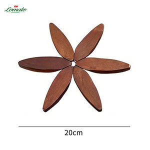 Forma de árbol 4 salvamanteles de madera Posavasos para bebidas resistentes al calor con soporte Portavasos de madera para almacenamiento en el hogar - Product Image 6