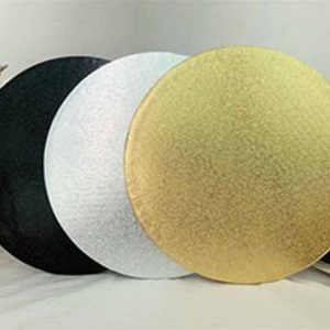 Lot de 100 plateaux à gâteau ronds ondulés de 8 pouces (12 mm) en carton blanc avec impression en relief, en papier ondulé - Product Image 6