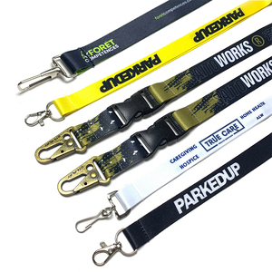 Designer Custom Breakaway Sublimation Polyester Lanyard with Hook and ID Card Holder